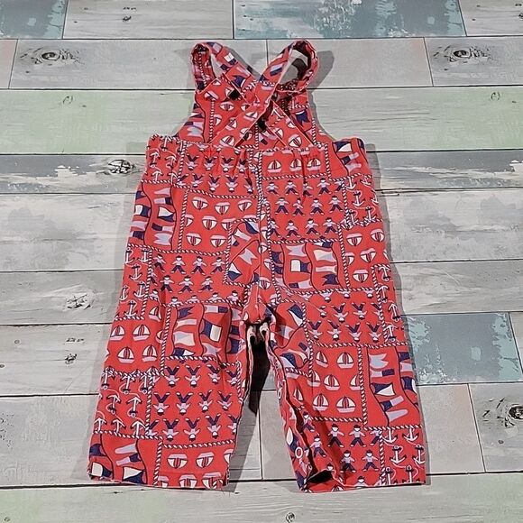 Vintage Made in USA Health-Tex Sailboat Anchor Overalls sz 12 mo - Picture 4 of 5
